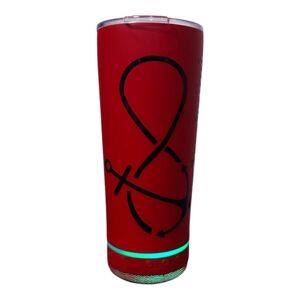 Anchor Design Red Tumbler With Bluetooth Speaker Double Wall